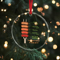 Grill Dad Crystal Glass Ornament You're The Rarest of Them All BBQ Father