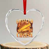 Grilled Cheese Heart Crystal Glass Ornament Food Lover Funny Gag Weird Meme 90s - Wonder Print Shop