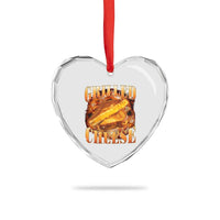 Grilled Cheese Heart Crystal Glass Ornament Food Lover Funny Gag Weird Meme 90s - Wonder Print Shop