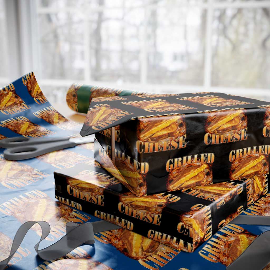 Grilled Cheese Wrapping Paper Roll Food Lover Funny Gag Weird Meme 90s - Wonder Print Shop
