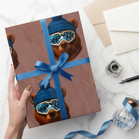 Grizzly Bear Snowboard Goggles Skiing Snow Winter Sport Wrapping Paper Roll - Wonder Print Shop