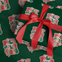 Groovy Christmas Wrapping Paper Roll Holly Jolly Vibes
