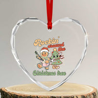 Groovy Christmas Heart Crystal Glass Ornament Rockin' Around The Xmas Tree Groovy Gingerbread Man - Wonder Print Shop