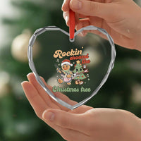 Groovy Christmas Heart Crystal Glass Ornament Rockin' Around The Xmas Tree Groovy Gingerbread Man - Wonder Print Shop