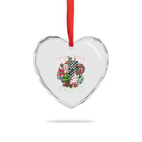 Groovy Christmas Heart Crystal Glass Ornament Tis The Season Retro Santa Vibe - Wonder Print Shop