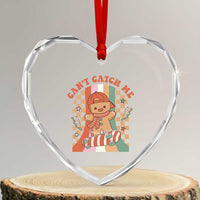 Groovy Xmas Skateboard Heart Crystal Glass Ornament Can't Catch Me Gingerbread Boy - Wonder Print Shop