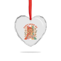 Groovy Xmas Skateboard Heart Crystal Glass Ornament Can't Catch Me Gingerbread Boy - Wonder Print Shop
