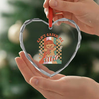 Groovy Xmas Skateboard Heart Crystal Glass Ornament Can't Catch Me Gingerbread Boy - Wonder Print Shop