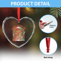 Groovy Xmas Skateboard Heart Crystal Glass Ornament Can't Catch Me Gingerbread Boy - Wonder Print Shop