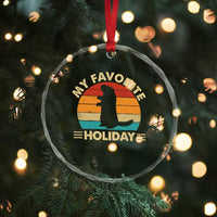 Groundhog Day Crystal Glass Ornament My Favorite Holiday Retro Woodchuck - Wonder Print Shop