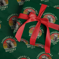 Groundhog Day Is My Birthday Wrapping Paper Roll Funny Woodchuck Retro Vintage - Wonder Print Shop
