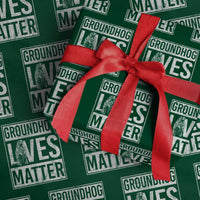 Groundhog Lives Matter Wrapping Paper Roll Funny Woodchuck Groundhog Day