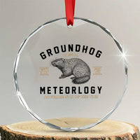 Groundhog Meteorology Crystal Glass Ornament Estd 1887 Accurate 50 Percent Of The Time Woodchuck TS02