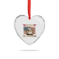 Groundhog Meteorology Heart Crystal Glass Ornament Respect The Groundhog Woodchuck Photo GroundHog Day - Wonder Print Shop