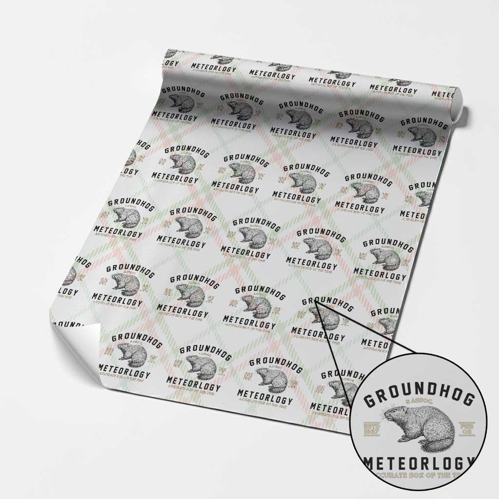 Groundhog Meteorology Wrapping Paper Roll Estd 1887 Accurate 50 Percent Of The Time Woodchuck - Wonder Print Shop