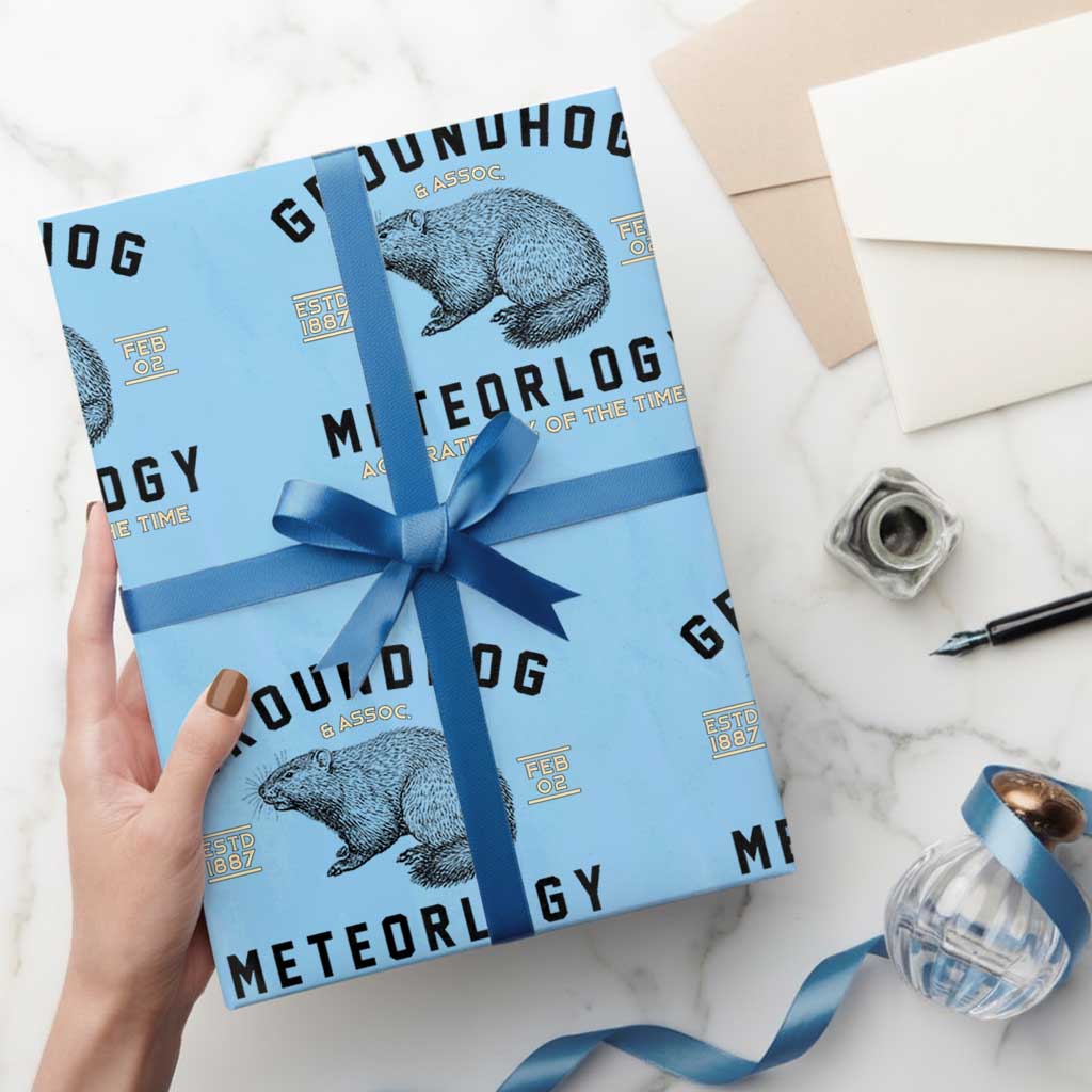 Groundhog Meteorology Wrapping Paper Roll Estd 1887 Accurate 50 Percent Of The Time Woodchuck - Wonder Print Shop