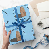 Groundhog Meteorology Wrapping Paper Roll Respect The Shadow Est 1887 Funny Woodchuck - Wonder Print Shop