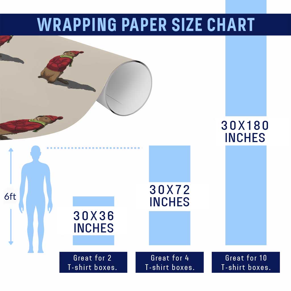 Groundhog Shadow Wrapping Paper Roll Funny Woodchuck Ground Hog Meteorlogy