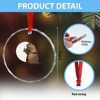 Groundhog Shadow Meteorlogy Crystal Glass Ornament Woodchuck Puppet Funny Gift TS02