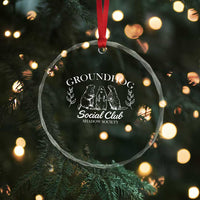 Groundhog Social Club Crystal Glass Ornament Shadow Society Funny Woodchuck TS02