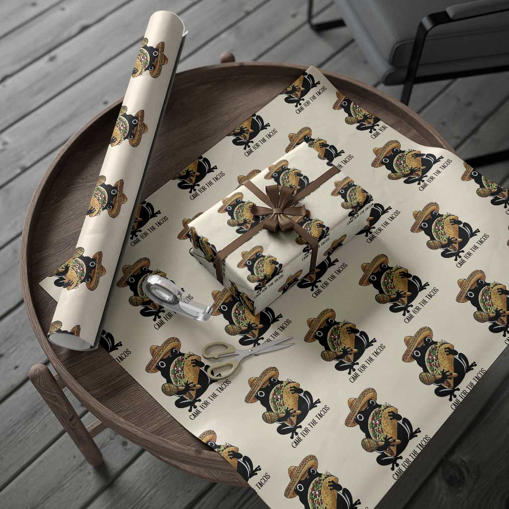 Grumpy Frog Cinco De Mayo Wrapping Paper Roll Came For The Tacos