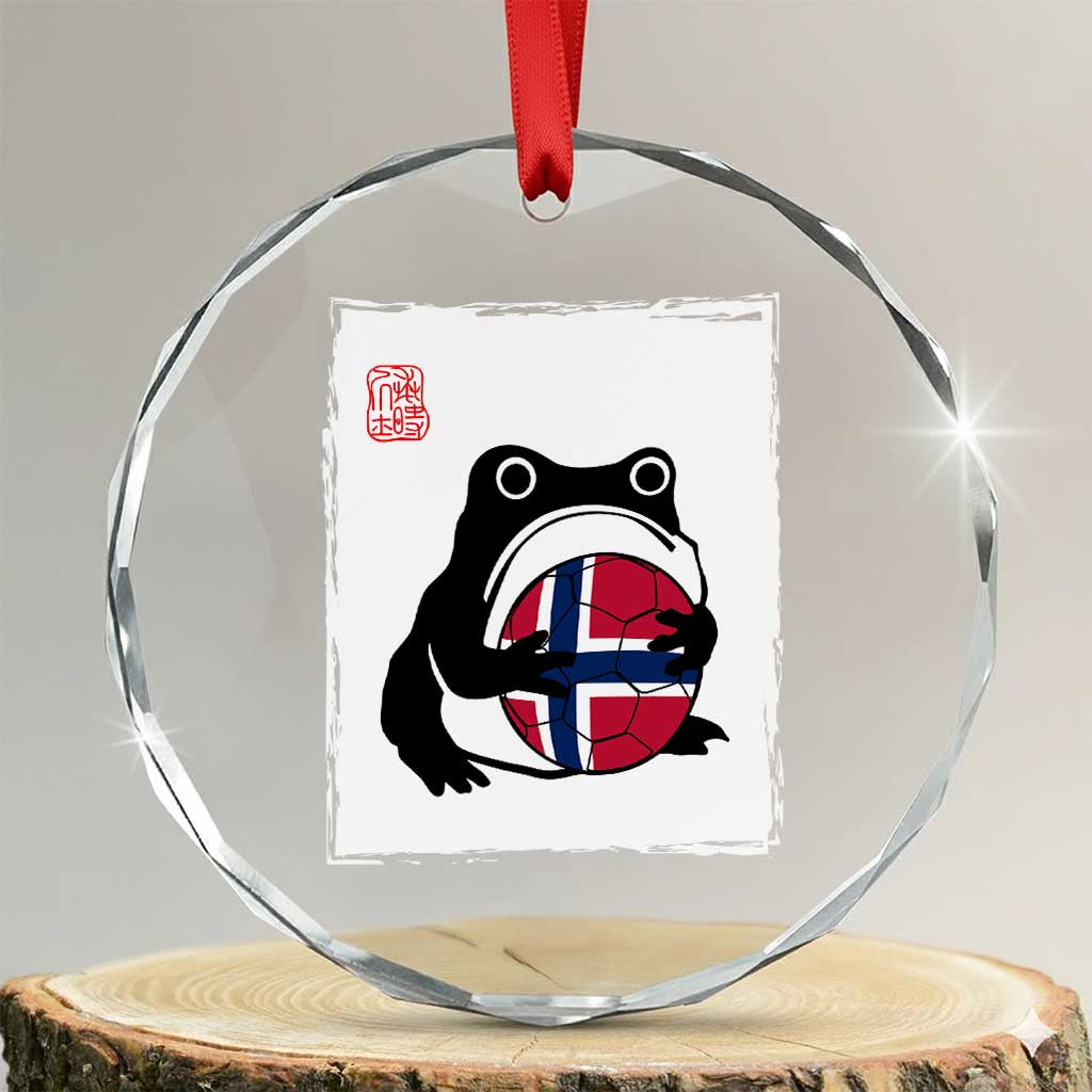 Grumpy Frog Norway Soccer Fan Crystal Glass Ornament Japanese Style Match Day