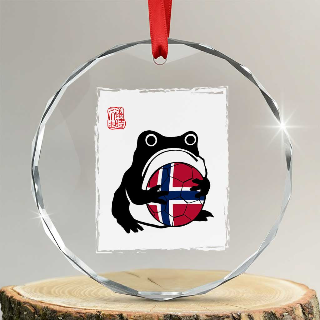 Grumpy Frog Norway Soccer Fan Crystal Glass Ornament Japanese Style Match Day TS12