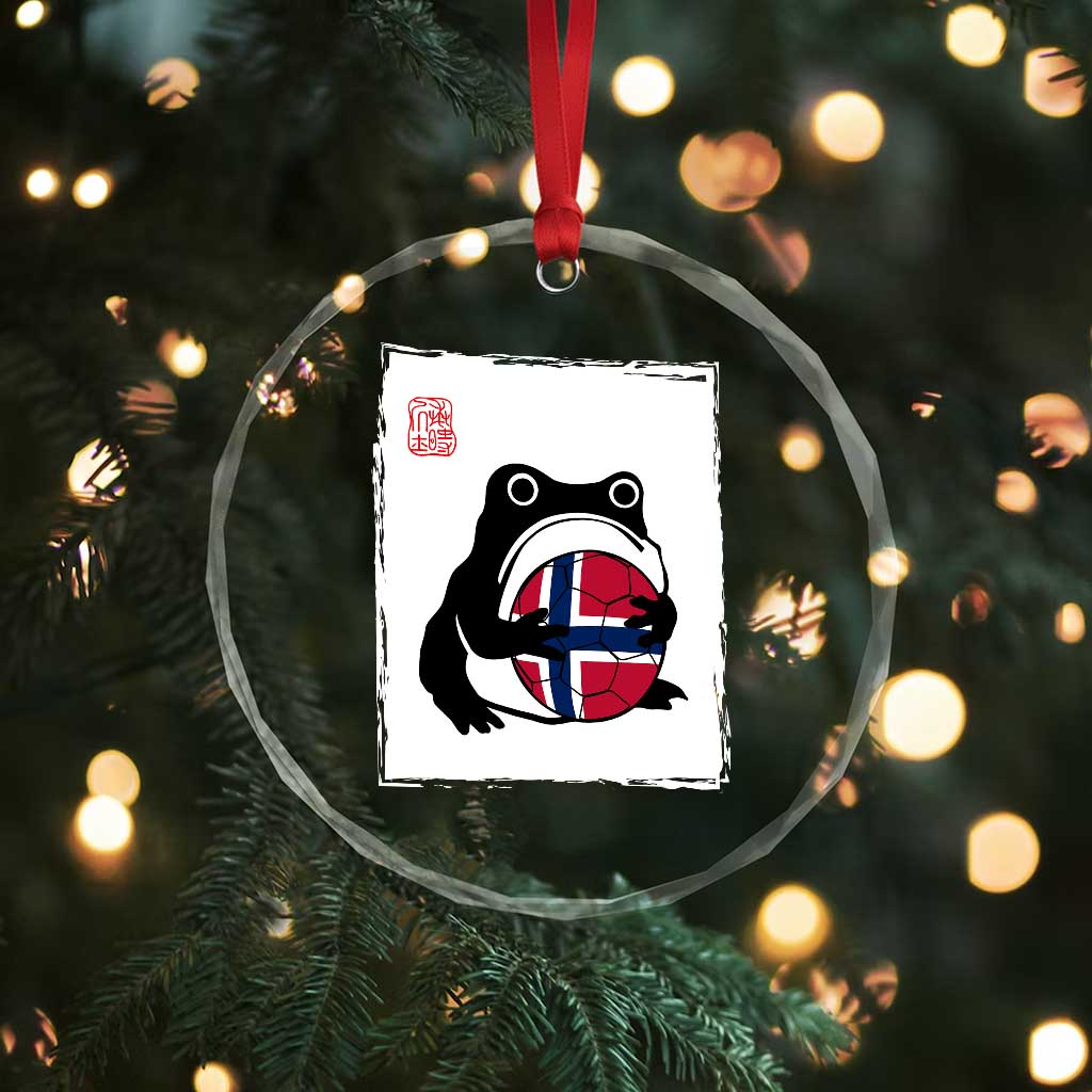 Grumpy Frog Norway Soccer Fan Crystal Glass Ornament Japanese Style Match Day