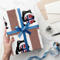 Grumpy Frog Norway Soccer Fan Wrapping Paper Roll Japanese Style Match Day