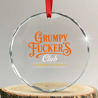 Grumpy Fuckers Club Lifetime Member Crystal Glass Ornament Gag Gift Birthday Husband Dad Fathers Day