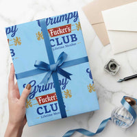 Grumpy Fuckers Club Lifetime Member Wrapping Paper Roll Sarcastic Gag Gift Birthday Husband Dad Fathers Day