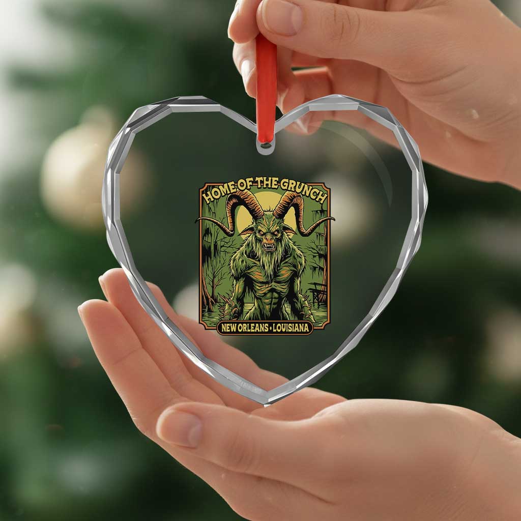 Grunch Road Monster Heart Crystal Glass Ornament Home Of The Grunch Nola Louisiana