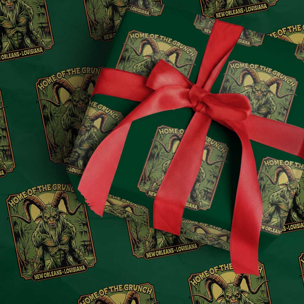 Grunch Road Monster Wrapping Paper Roll Home Of The Grunch Nola Louisiana