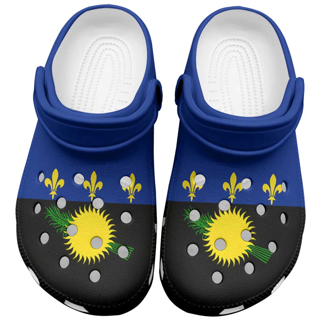 Guadeloupe Clogs Shoes Heritage Palette Flag-Inspired - Wonder Print Shop