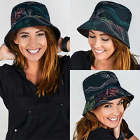 Guatemala Quetzal Bird Pattern Bucket Hat Embroidery Effect