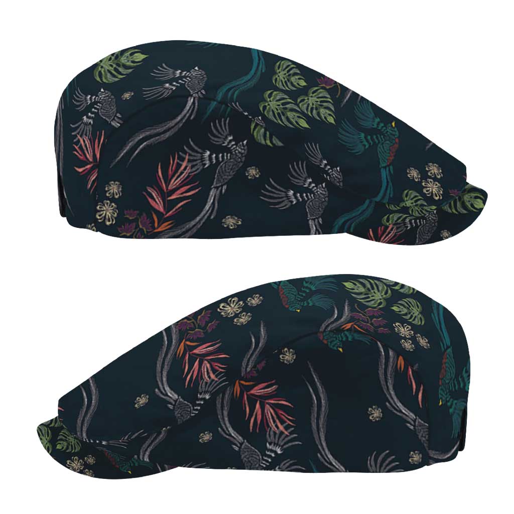 Guatemala Quetzal Bird Pattern Jeff Hat Embroidery Effect