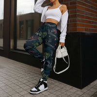 Guatemala Quetzal Bird Pattern Jogger Pants Embroidery Effect