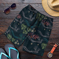 Guatemala Quetzal Bird Pattern Shorts for Men Embroidery Effect