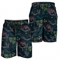 Guatemala Quetzal Bird Pattern Shorts for Men Embroidery Effect