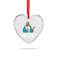 Guess Whos Back Heart Crystal Glass Ornament Funny Religious Jesus Back Cute Bunny - Wonder Print Shop