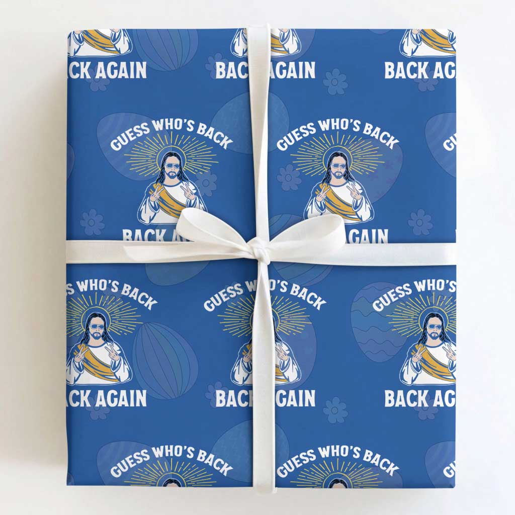 Guess Whos Back Wrapping Paper Roll Funny Easter Jesus