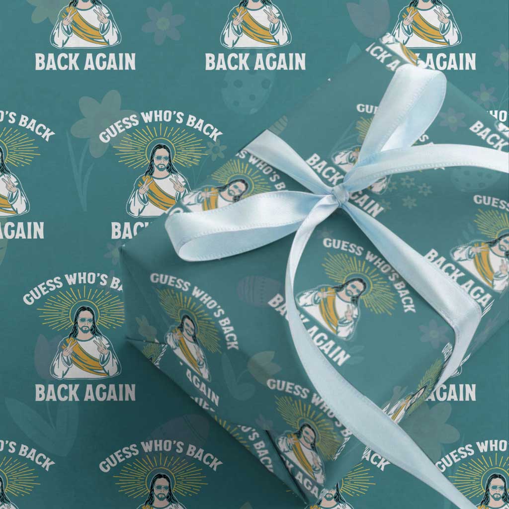 Guess Whos Back Wrapping Paper Roll Funny Easter Jesus