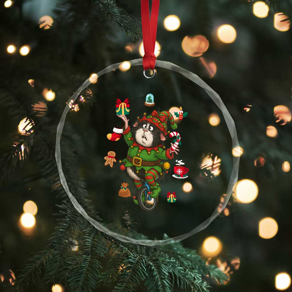 Guinea Pig Master Juggler Crystal Glass Ornament Funny Christmas Cavy Lover Gift - Wonder Print Shop