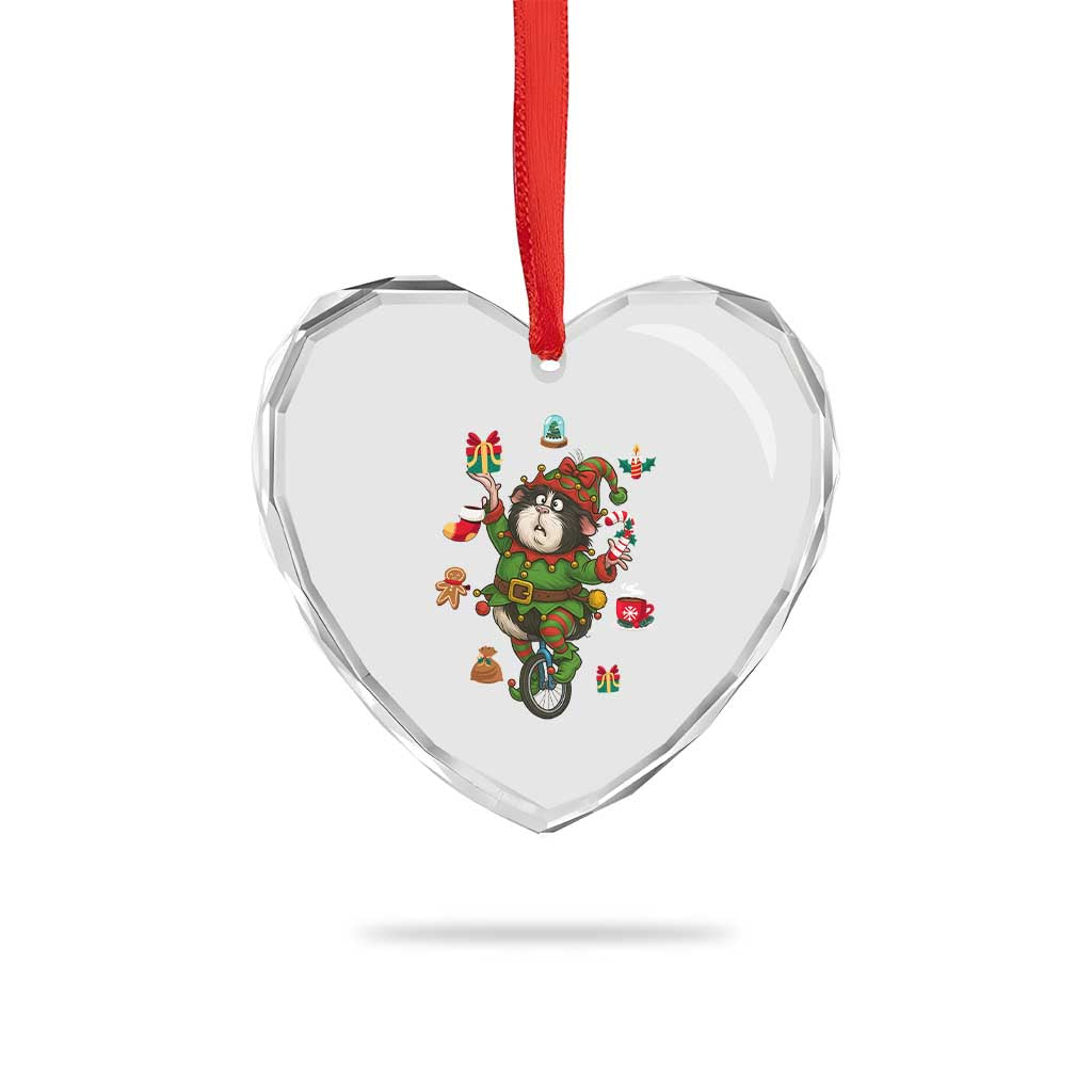 Guinea Pig Master Juggler Heart Crystal Glass Ornament Funny Christmas Cavy Lover Gift - Wonder Print Shop