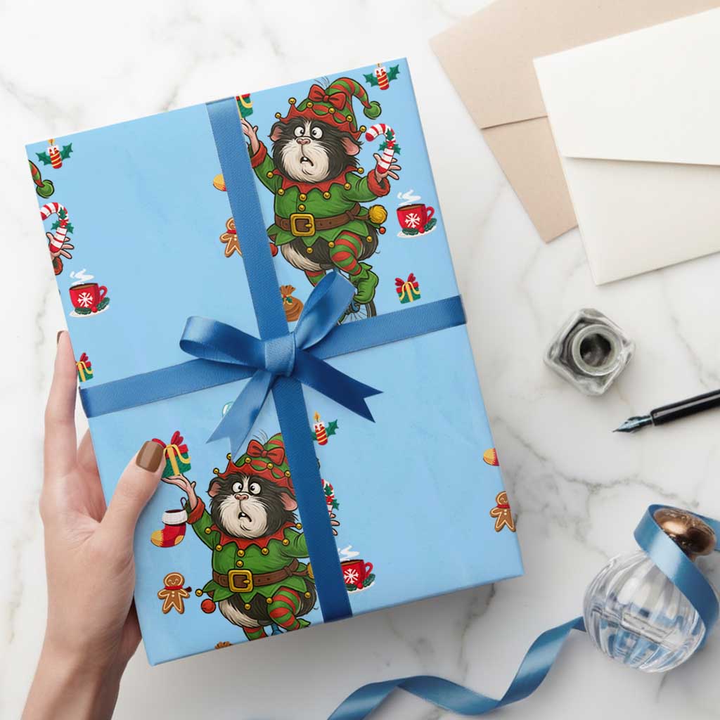 Guinea Pig Master Juggler Wrapping Paper Roll Funny Christmas Cavy Lover Gift - Wonder Print Shop