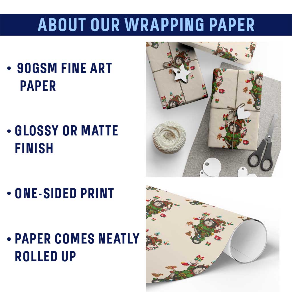 Guinea Pig Master Juggler Wrapping Paper Roll Funny Christmas Cavy Lover Gift - Wonder Print Shop