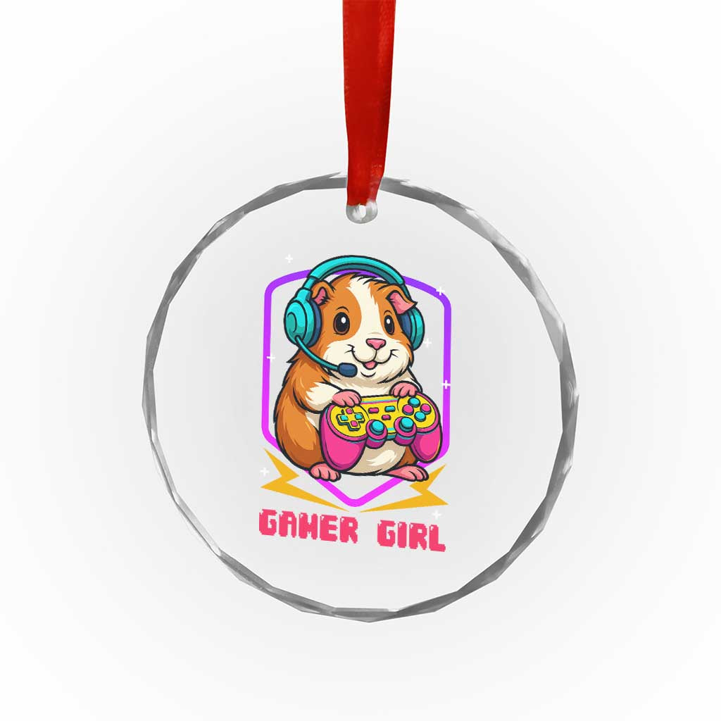 Guinea Pig Video Game Rodent Lover Crystal Glass Ornament Funny Gamers Girl Gift - Wonder Print Shop