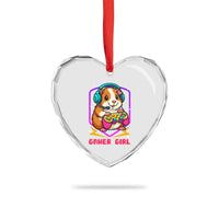 Guinea Pig Video Game Rodent Lover Heart Crystal Glass Ornament Funny Gamers Girl Gift - Wonder Print Shop