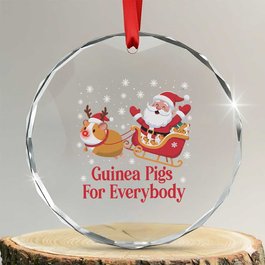 Guinea Pigs For Everybody Crystal Glass Ornament Funny Xmas Gift - Wonder Print Shop