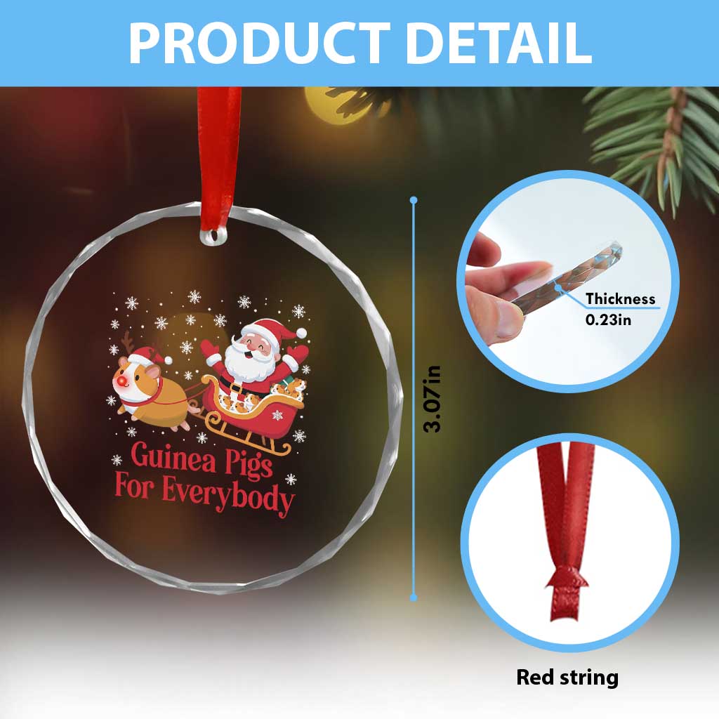 Guinea Pigs For Everybody Crystal Glass Ornament Funny Xmas Gift - Wonder Print Shop